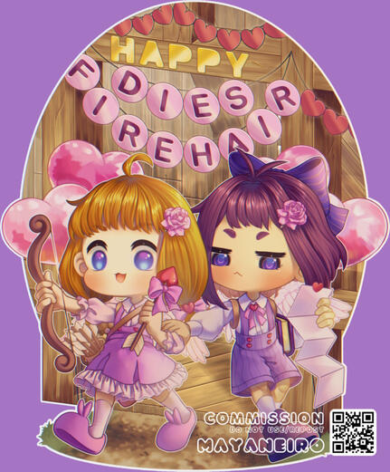 (Chibi - Full body + 2 characters + Background)