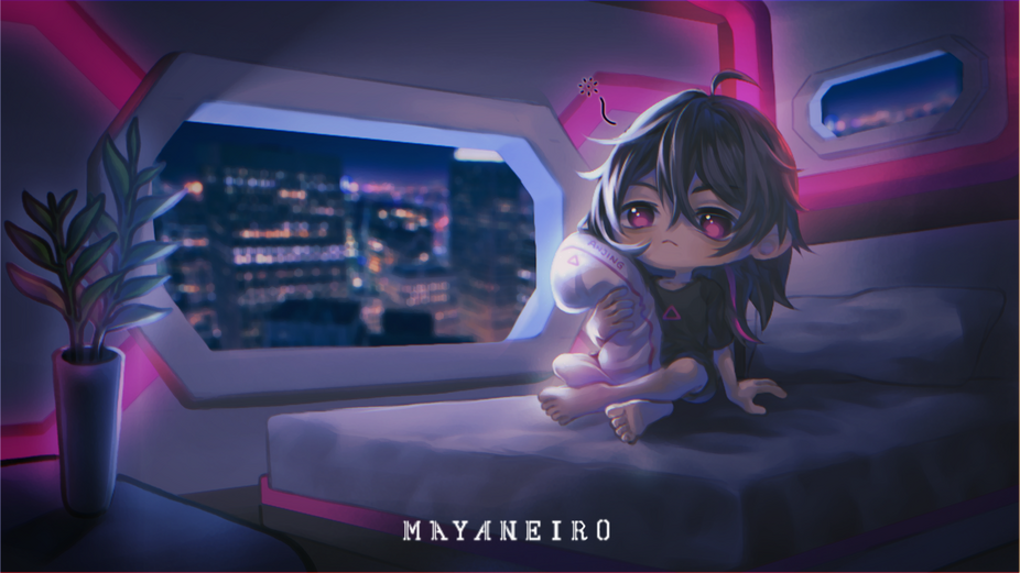 (Illustration - 1 character and extra for background)